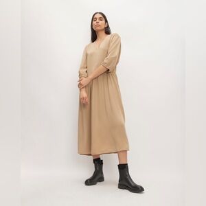 Everlane The Tencel Puff‎ Sleeve Dress Size M Prairie Cottagecore Coastal Femme